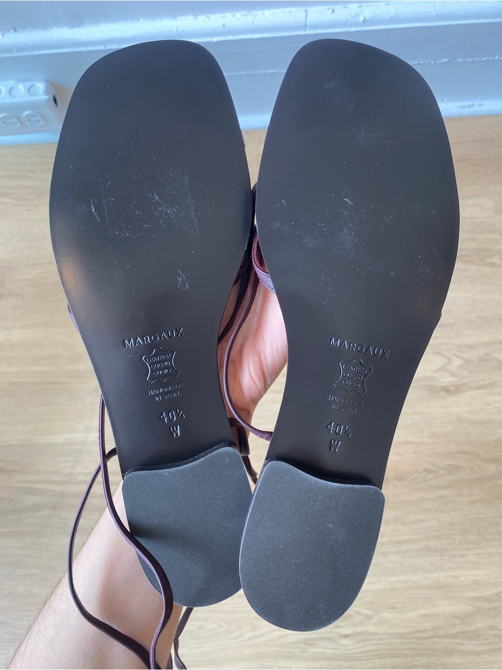Margaux Burgundy Wrap Sandal - Picture 3 of 4